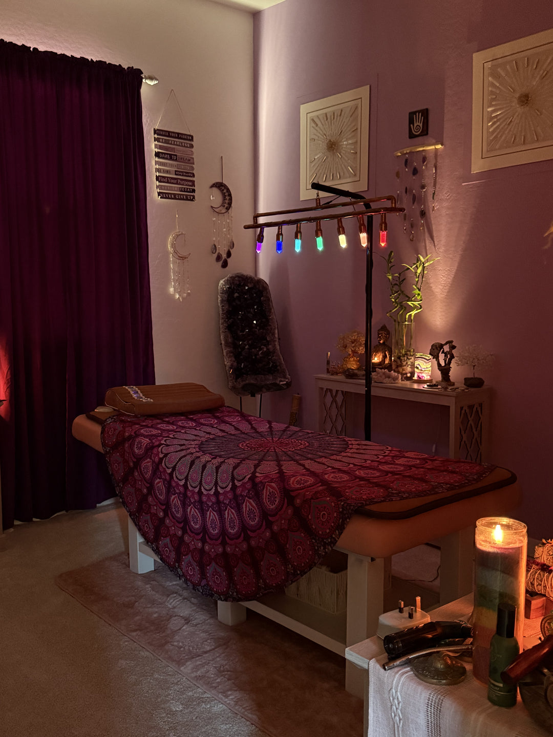 Crystal Light Healing Bed - Crystals, Light, Sound & Aroma Healing Session (60 Minutes)