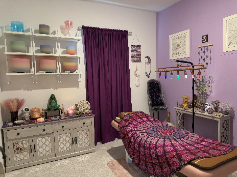 Crystal Light Healing Bed - Crystals, Light, Sound & Aroma Healing Session (60 Minutes) + A complimentary Chakra Crystal Set
